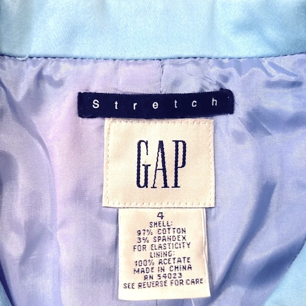 Gap Light Blue Button Closure Blazer Jacket Size 4 NWT - Picture 4 of 9